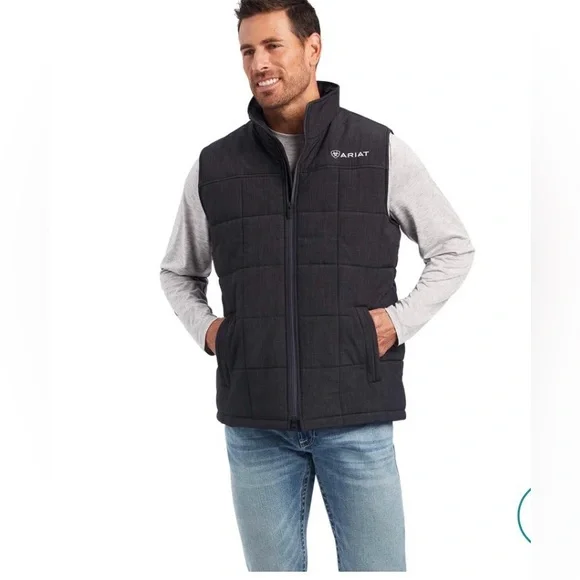 Ariat mens Phantom Crius Insulated Mens plus size quilted Vest oversized coat - Picture 3 of 14